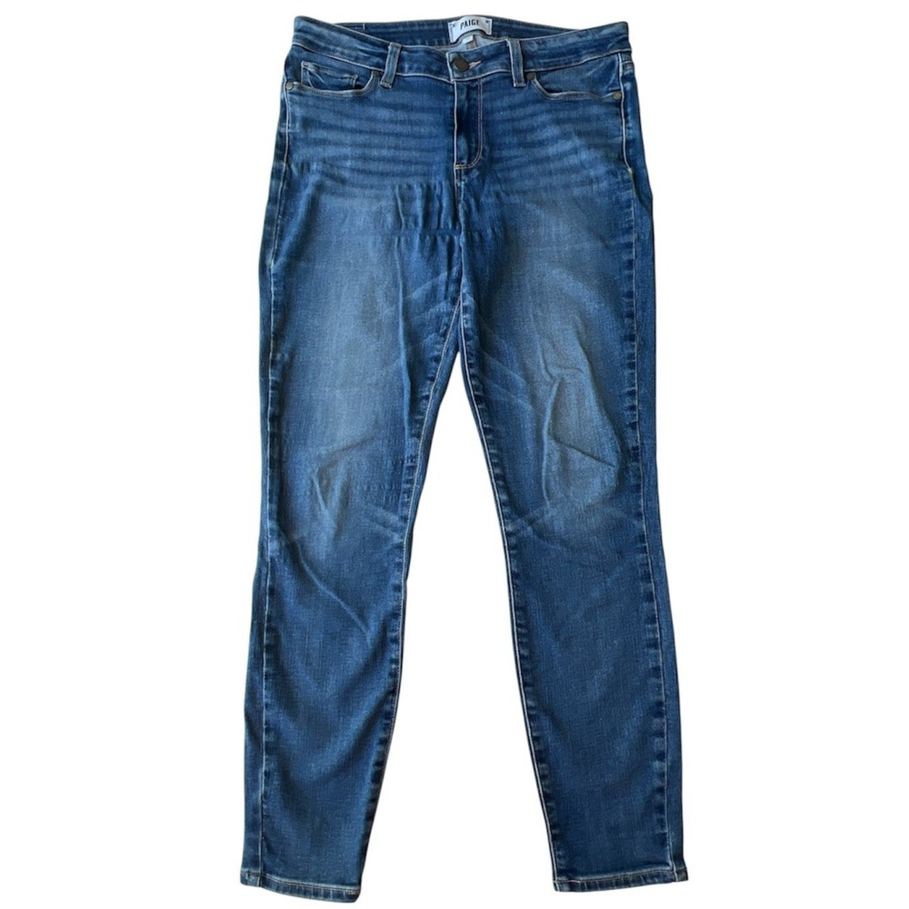 PAIGE Jeans Verdugo Ankle Womens 30 Skinny Stretch Distressed Worn Medium Wash